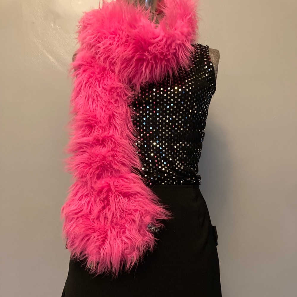 Juniors Sheer Back  Black Sparkle Tank size S (label cut)